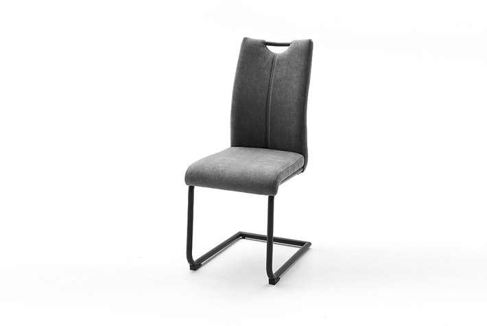 MC AKCENT - ADANA Krzesło na płozie | Stelaż rurka czarny mat | Tkanina szara | ADSS29GX | 6 sztuk | DOSTĘPNE OD RĘKI