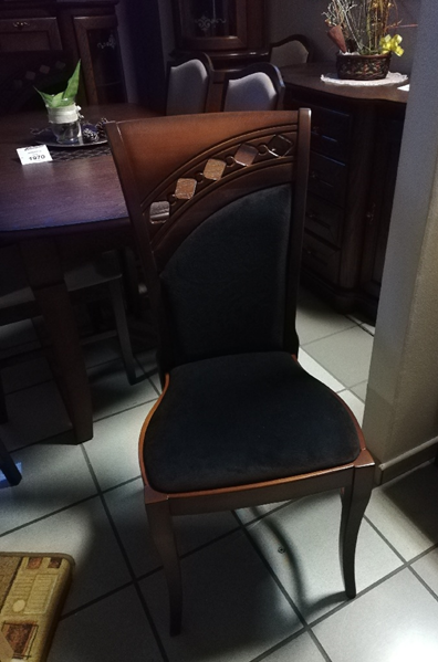 MEBIN - AFRODYTA Krzesło | Czereśnia patyna | Tkanina 137 | 6 sztuk | DOSTĘPNE OD RĘKI
