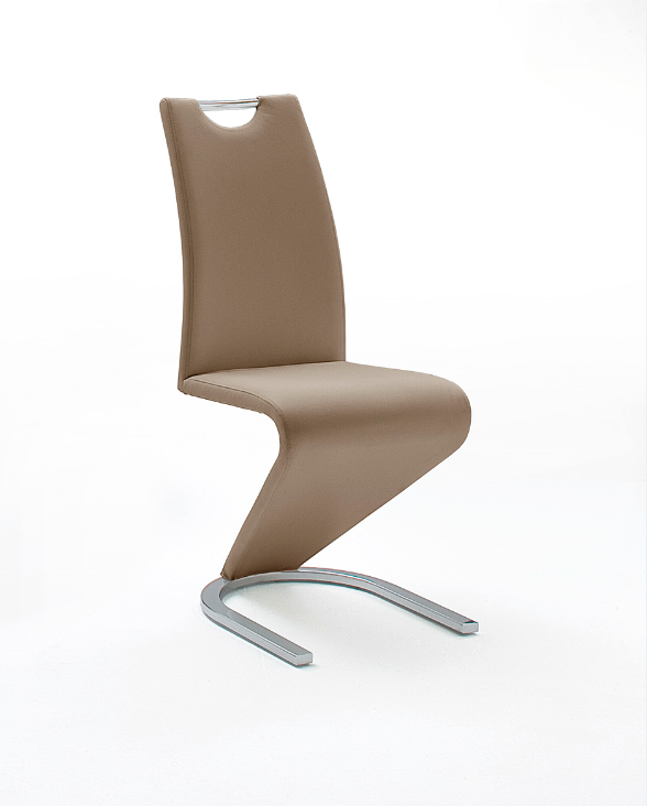 MC AKCENT - AMADO Krzesło | Ekoskóra cappuccino | Stelaż chrom | AMADOCPC