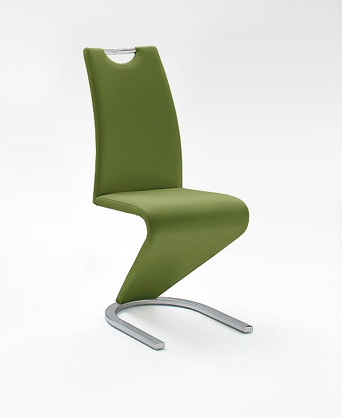 MC AKCENT - AMADO Krzesło | Ekoskóra oliwkowa | Stelaż chrom | AMAC10OL
