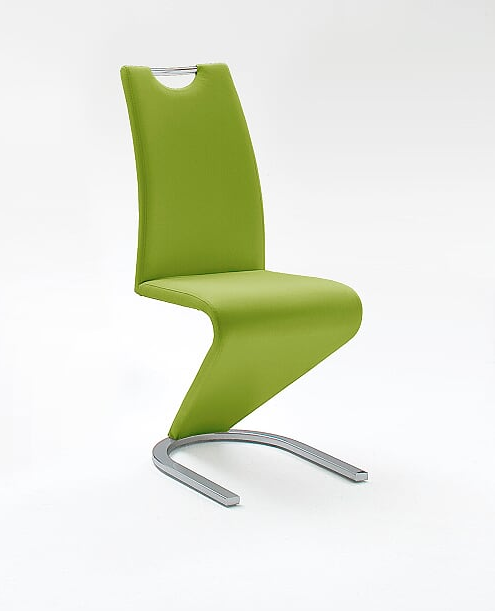 MC AKCENT - AMADO Krzesło | Ekoskóra limonka | Stelaż chrom | AMAC10LI