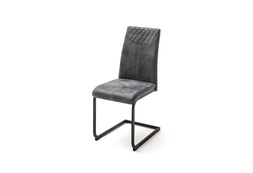 MC AKCENT - AOSTA Krzesło na płozie | Antracyt | stelaż rurka czarny | AOSS35AN