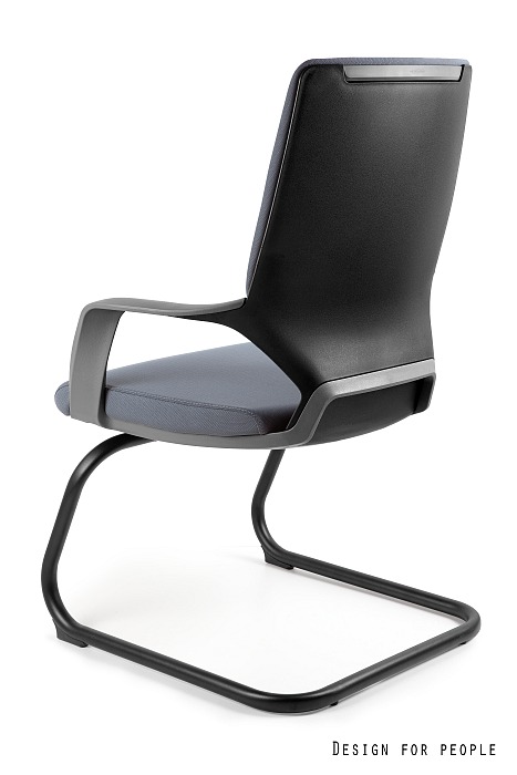 UNIQUE MEBLE - APOLLO SKID Krzesło Konferencyjne W-901 | Czarne