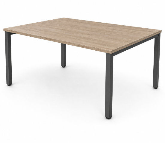 AMS Meble Biurowe - STAND Biurko BS21 Na Stelażu Metalowym | 140x160 cm | 2-osobowe | Wolnostojące