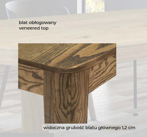 ORTUS - PAOLO Jesion Stół okrągły | Nierozkładany | Lite drewno