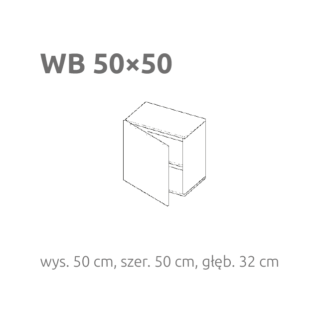 LAYMAN - BRIKS WB50/50 | Moduł kwadratowy z frontem | Otwierany na bok