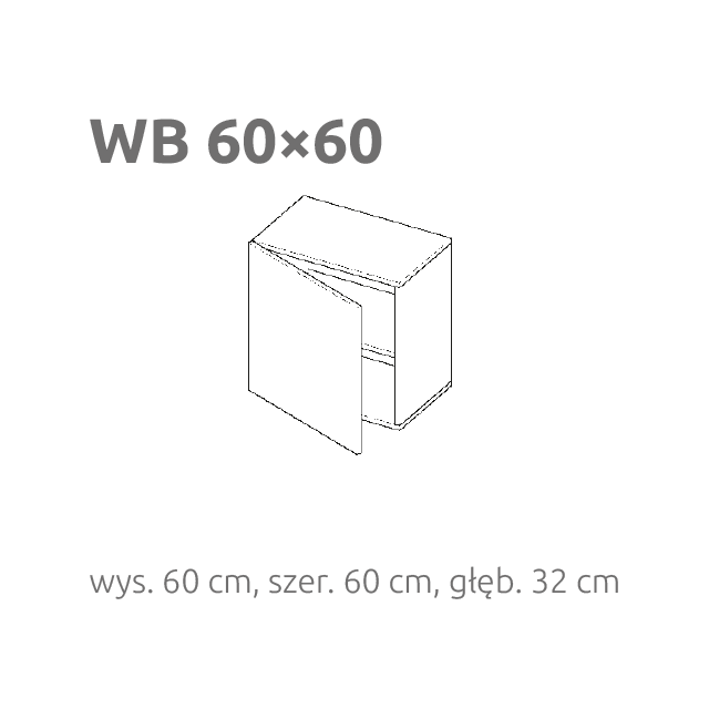 LAYMAN - BRIKS WB60/60 | Moduł kwadratowy z frontem | Otwierany na bok