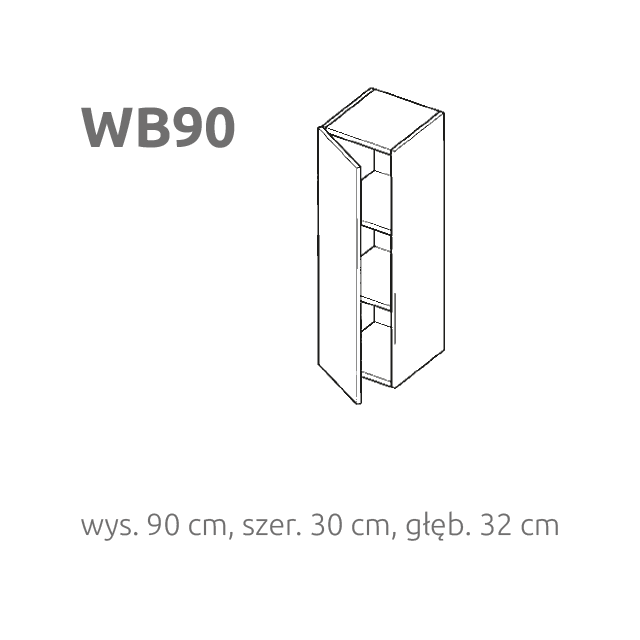 LAYMAN - BRIKS WB90 | Moduł pionowy z frontem | Otwierany na bok