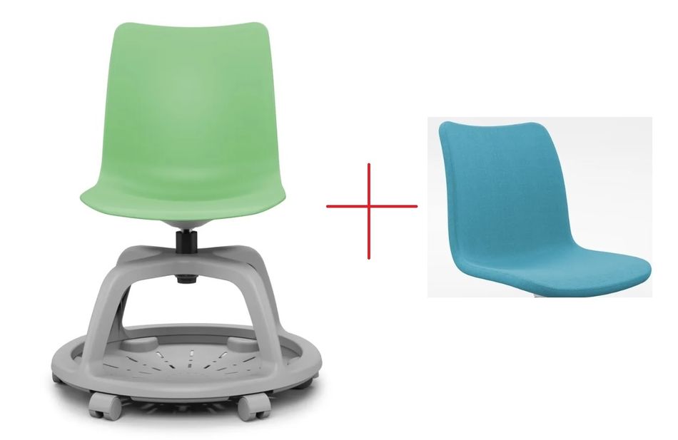 BGROUP - COWORKER Fotel Obrotowy SOFT S140 | Kubełek Tapicerowany | Schowek pod Siedziskiem