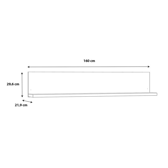 Forte - KASZIMIRO Półka wisząca KZMB02-M328