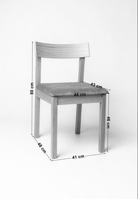 MEBLE OD ZAGŁOBY - FILIP Krzesło dębowe | Siedzisko tapicerowane