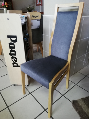 PAGED - FOCUS Krzesło dąb | Dąb naturalny | Tkanina Aspen 8 | 4 sztuki | DOSTĘPNE OD RĘKI