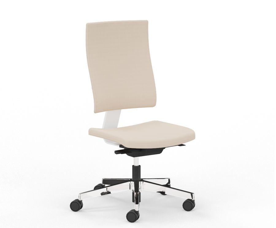 NOWY STYL - 4ME Fotel obrotowy W SOFT SEAT ESP | Oparcie tapicerowane | Wersja biała W