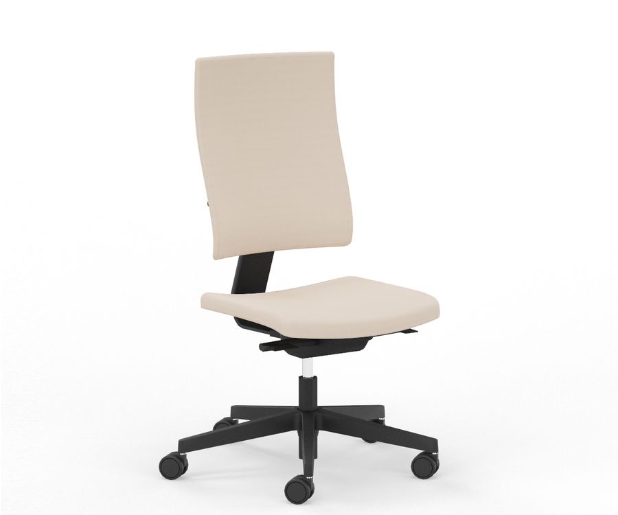NOWY STYL - 4ME Fotel Obrotowy BL SOFT SEAT ESP | Oparcie Tapicerowane | Wersja Czarna BL | Zgodny z Rozporządzeniem z 2023 roku