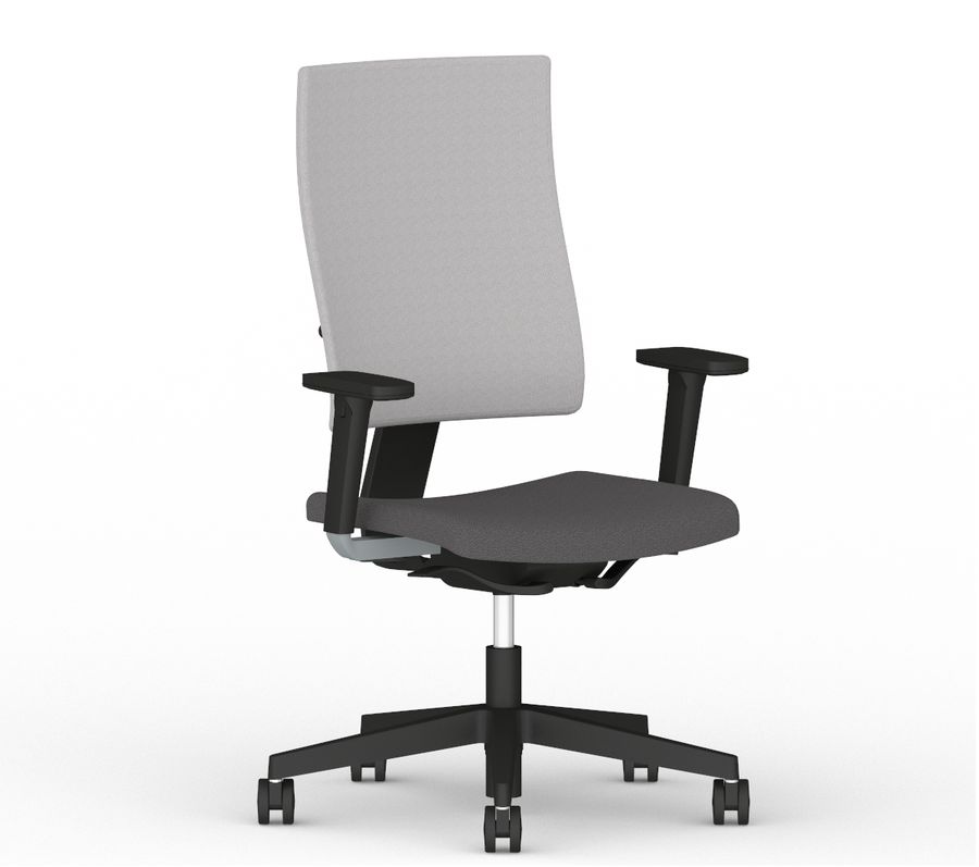 NOWY STYL - 4ME Fotel Obrotowy BL SOFT SEAT SFB1 | Oparcie Tapicerowane | Wersja Czarna BL | Zgodny z Rozporządzeniem z 2023 roku