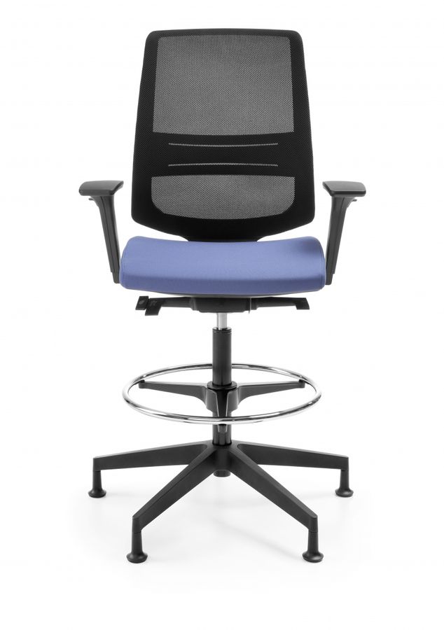PROFIM - LIGHT UP Fotel obrotowy biurowy gabinetowy 350S | Oparcie siatkowe | Mechanizm Syncho | Hoker z podnóżkiem