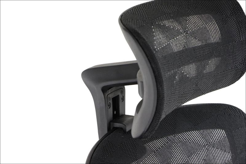 STEMA - Fotel obrotowy ErgoNew S1 | Czarny | Siedzisko tkaninowe