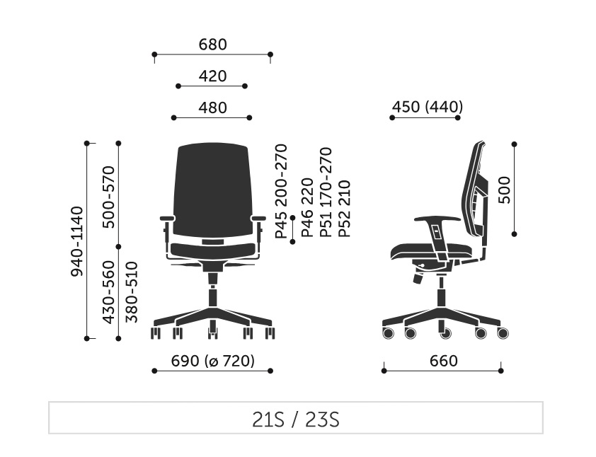 PROFIM - RAYA Fotel Obrotowy 21S | Tył Oparcia z Tworzywa | Mechanizm Synchro | Zgodny z Rozporządzeniem z 2023 roku