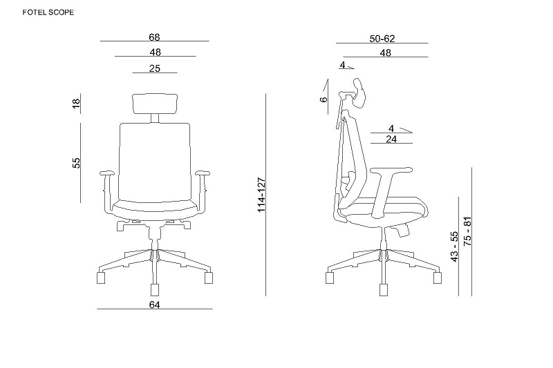 UNIQUE MEBLE - SCOPE Fotel Obrotowy ZM-511A-H | Zgodny z Rozporządzeniem z 2023 roku