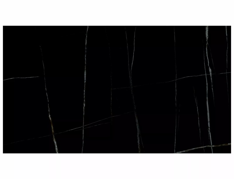 SIGNAL - MONCLER CERAMIC SAHARA NOIR Stół 160-240x90 | Czarny mat | Srebrny