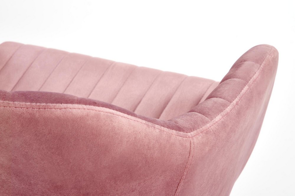 HALMAR - Fotel obrotowy FRESCO | Tkanina velvet | Różowy