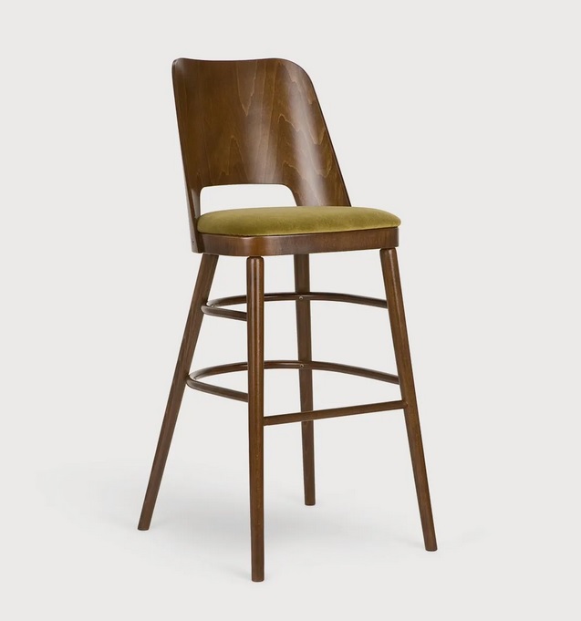 PAGED - SHELL Krzesło Barowe H-0043 | Buk | Kont.