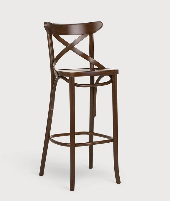 PAGED - CLASSIC Krzesło Barowe H-1230 | Siedzisko tapicerowane | Buk | Kont.