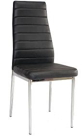 SIGNAL - H-261 chrom Krzesło | Ekoskóra | Czarny