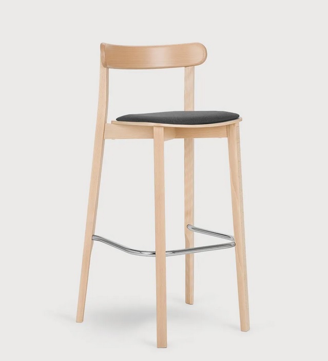 PAGED - ICHO Krzesło Barowe H-4420 | Siedziska tapicerowane | Buk emalia