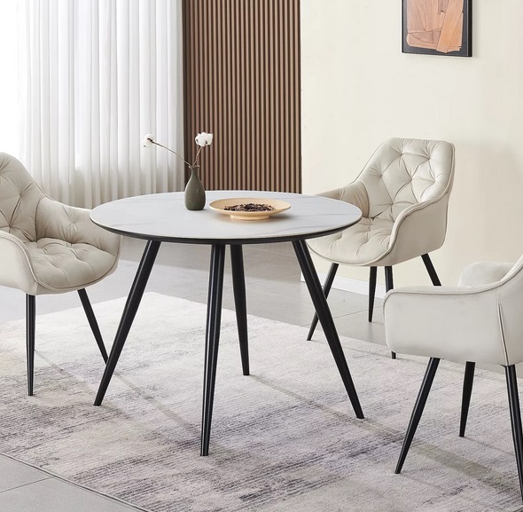 SIGNAL - IDEAL CERAMIC Stół Biały efekt marmuru | Czarny