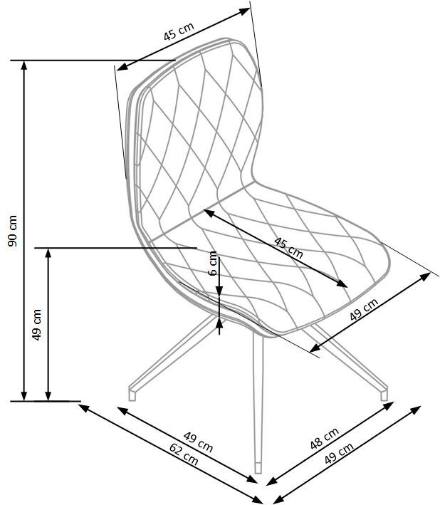 HALMAR - Krzesło K237 popielaty
