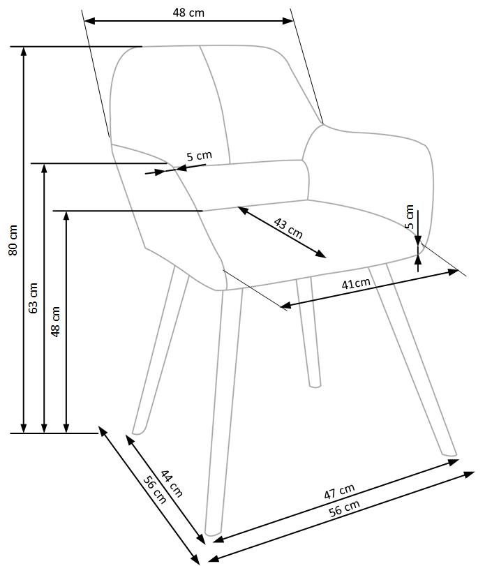 HALMAR - Krzesło K283 beżowy
