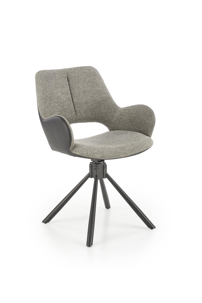 HALMAR - K494 Krzesło | Obrót siedziska | popielaty-czarny