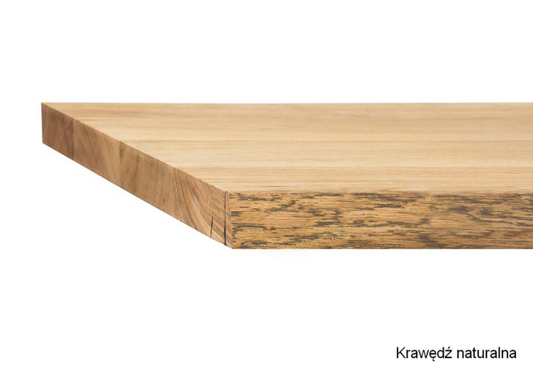 ORTUS - ROMANO Jesion Stół nierozkładany | Krawędź naturalna | Grubość blatu 4 cm