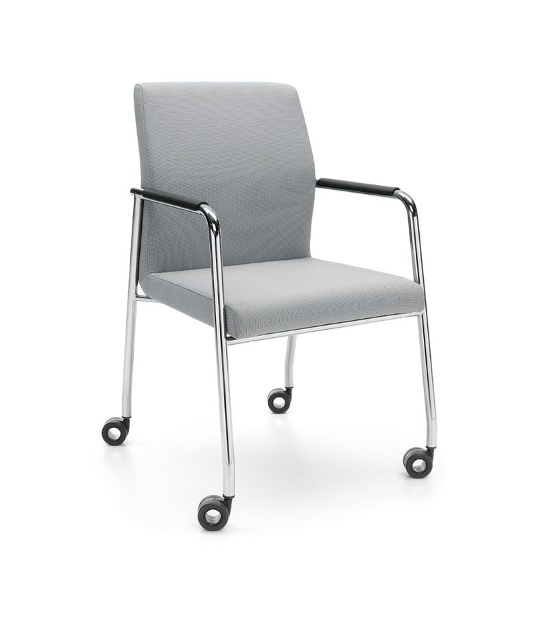 PROFIM - ACOS PRO Krzesło konferencyjne 30HC | na 4 nogach i kółkach | Podłokietniki z nakładką