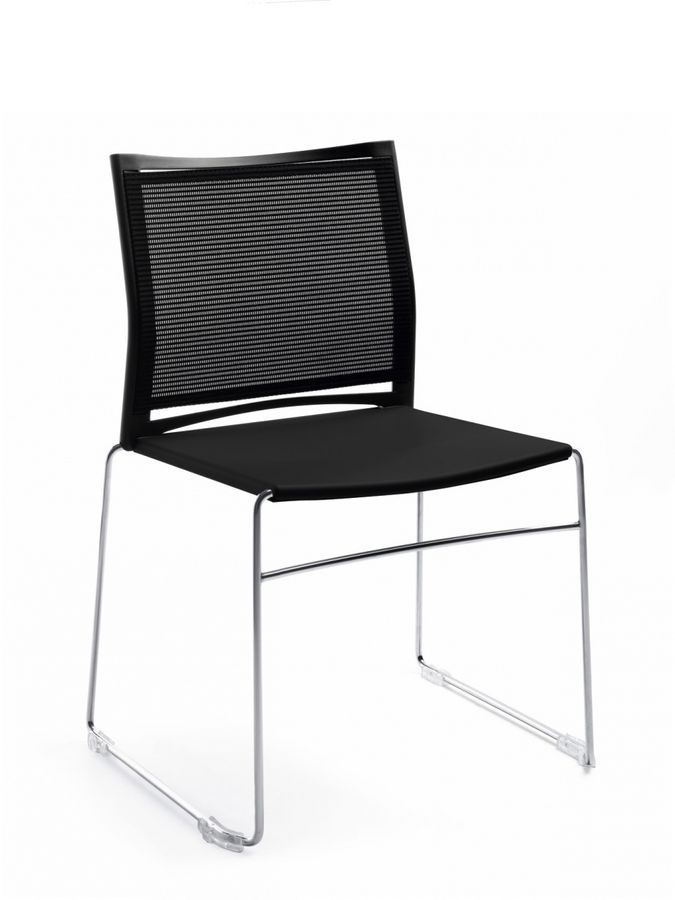 PROFIM - ARIZ Krzesło konferencyjne 555V | Siedzisko plastikowe i oparcie siatkowe