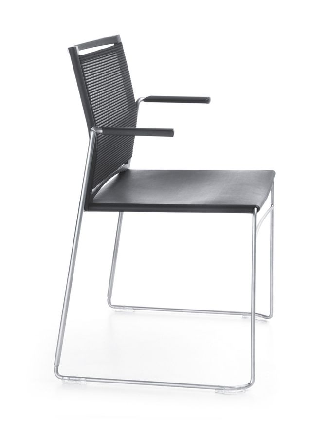 PROFIM - ARIZ Krzesło konferencyjne 555V | Siedzisko plastikowe i oparcie siatkowe