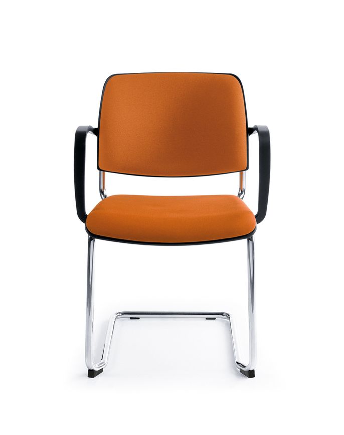 PROFIM - BIT Krzesło konferencyjne 570V | Tapicerowane nakładki na siedzisko i oparcie | Na płozie