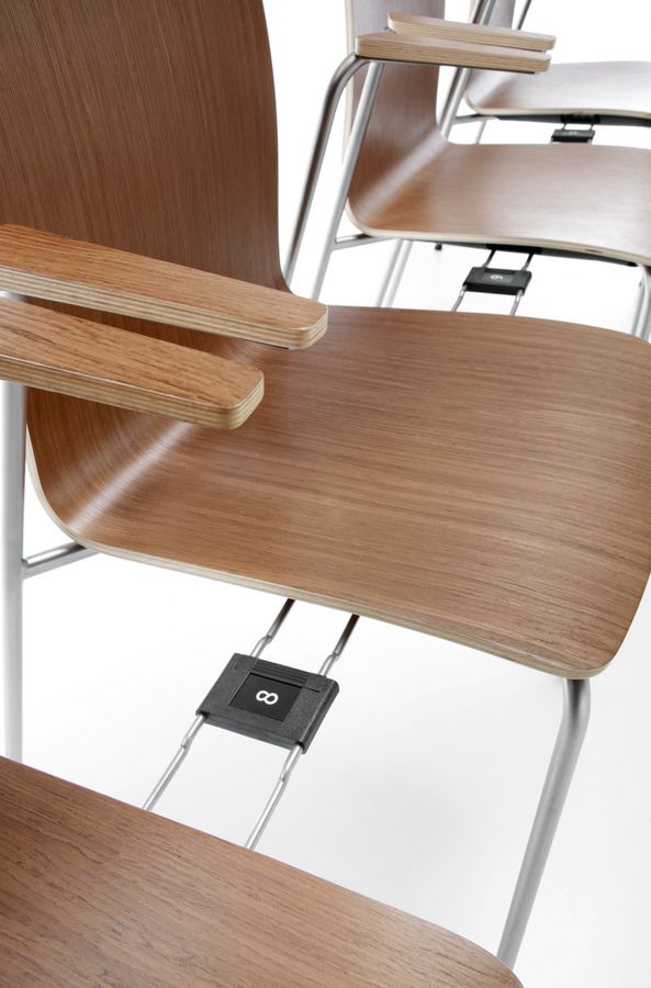 PROFIM - COM Krzesło konferencyjne K12H | Kubełek ze sklejki | Na 4 nogach Łączenie w rzędy