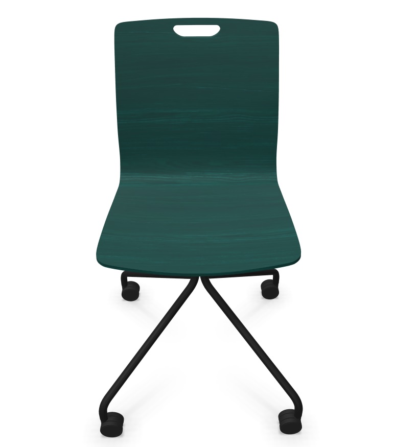 PROFIM - COM Krzesło Konferencyjne K12HC | Kubełek ze Sklejki | Stelaż Typu "Pająk" | Wersja na Kółkach