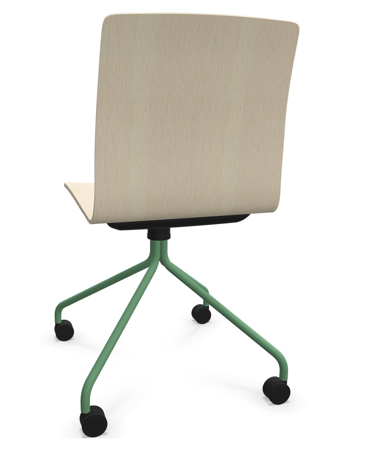 PROFIM - COM Krzesło Konferencyjne K12HC | Kubełek ze sklejki | stelaż typu "pająk" | Wersja na kółkach