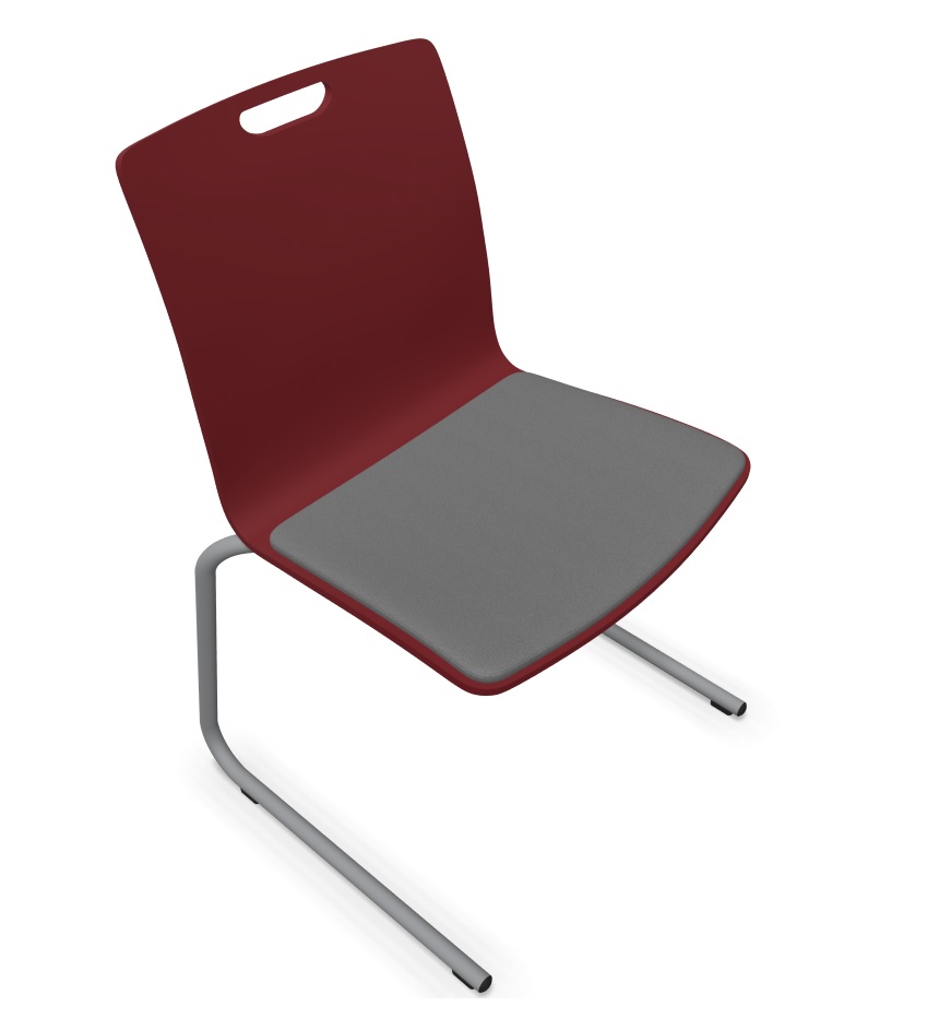 PROFIM - COM Krzesło Konferencyjne K22V2 | Kubełek ze sklejki | Tapicerowana nakładka na siedzisko | Na płozie V2