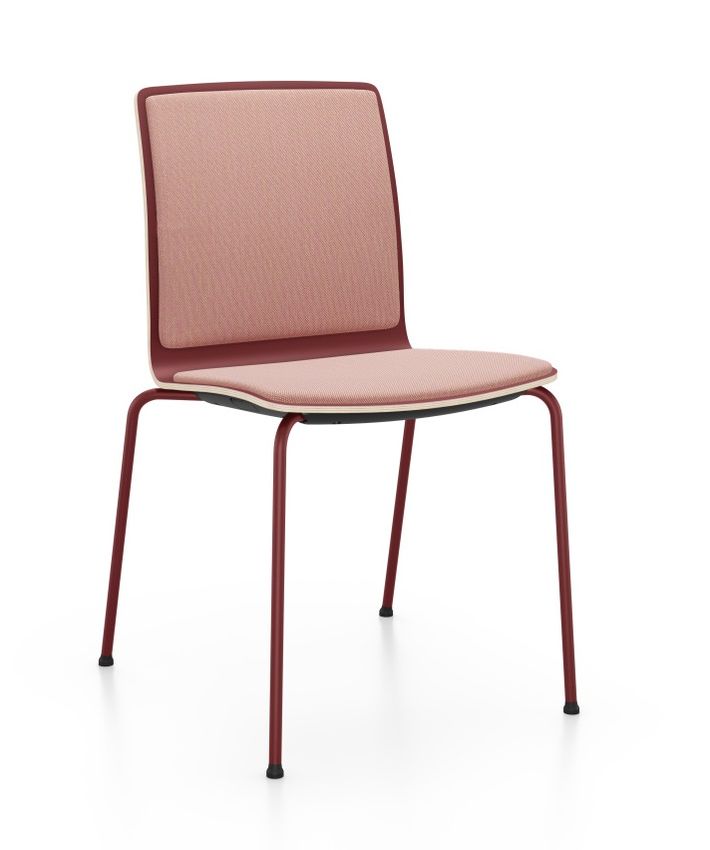 PROFIM - COM Krzesło Konferencyjne K32H | Kubełek ze sklejki | Tapicerowane nakładki na siedzisko i oparcie