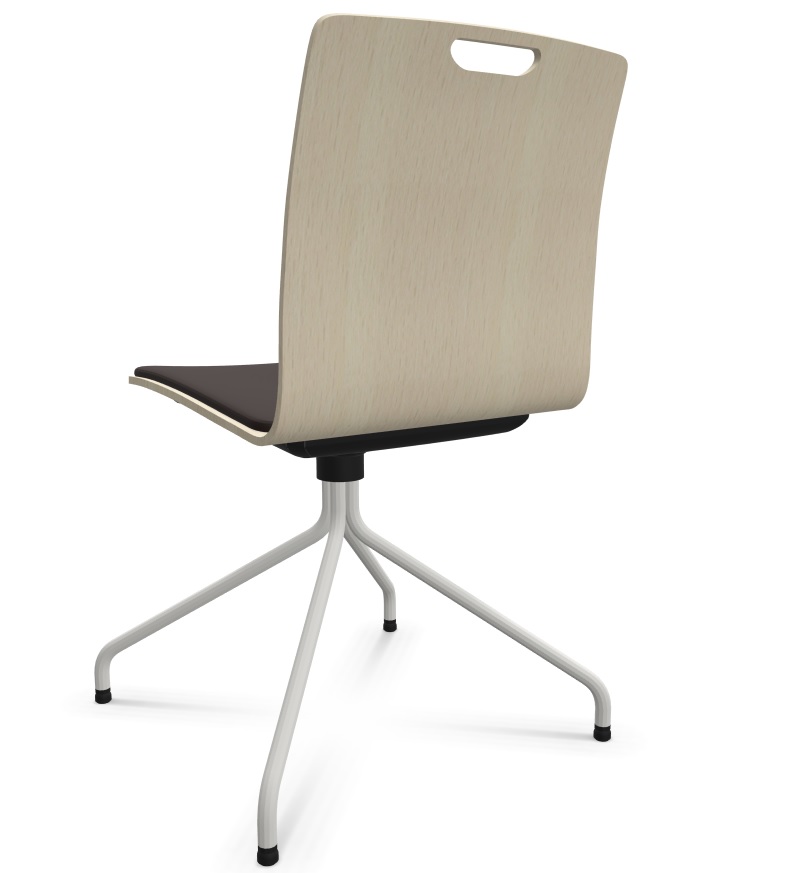 PROFIM - COM Krzesło Konferencyjne K32HS | Kubełek ze sklejki | Tapicerowane nakładki na siedzisko i oparcie | stelaż typu "pająk" | Wersja obrotowa