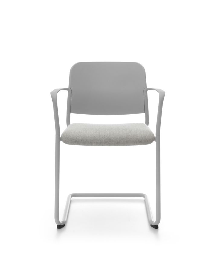 PROFIM - ZOO Krzesło Konferencyjne 502V | na płozie | Siedzisko tapicerowane i oparcie plastikowe