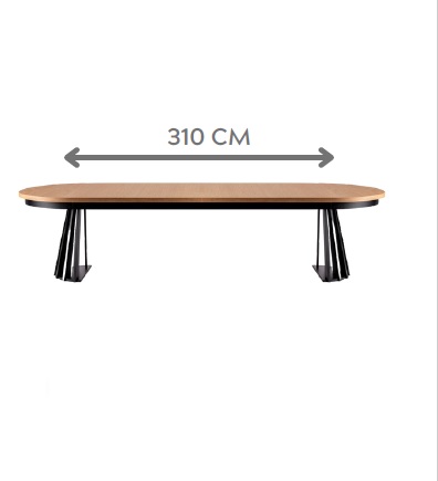 HALEX - LAMELLO 02 Stół | Buk biały | Dąb lakier