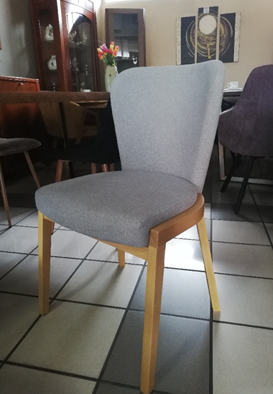 FAMEG - LAVA Krzesło A-1807 Buk | Buk Miodowy 02 | Tkanina Nordic 115 | DOSTĘPNE OD RĘKI