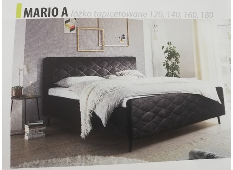 MEBLE BEST - MARIO A Łóżko 160x200 | Tkanina Terra 99 | DOSTĘPNE OD RĘKI