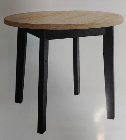 STOLMEB - MAX OKRĄGŁY Stół 100+2x40 cm | Okleina naturalna