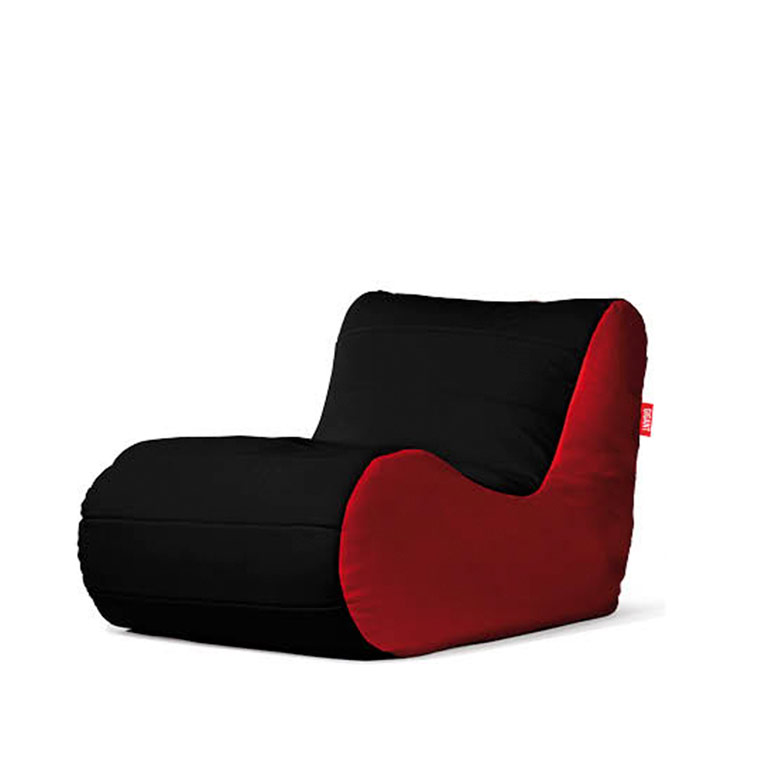 GIGANT PUFA - Fotel MILANO czerwono-czarny